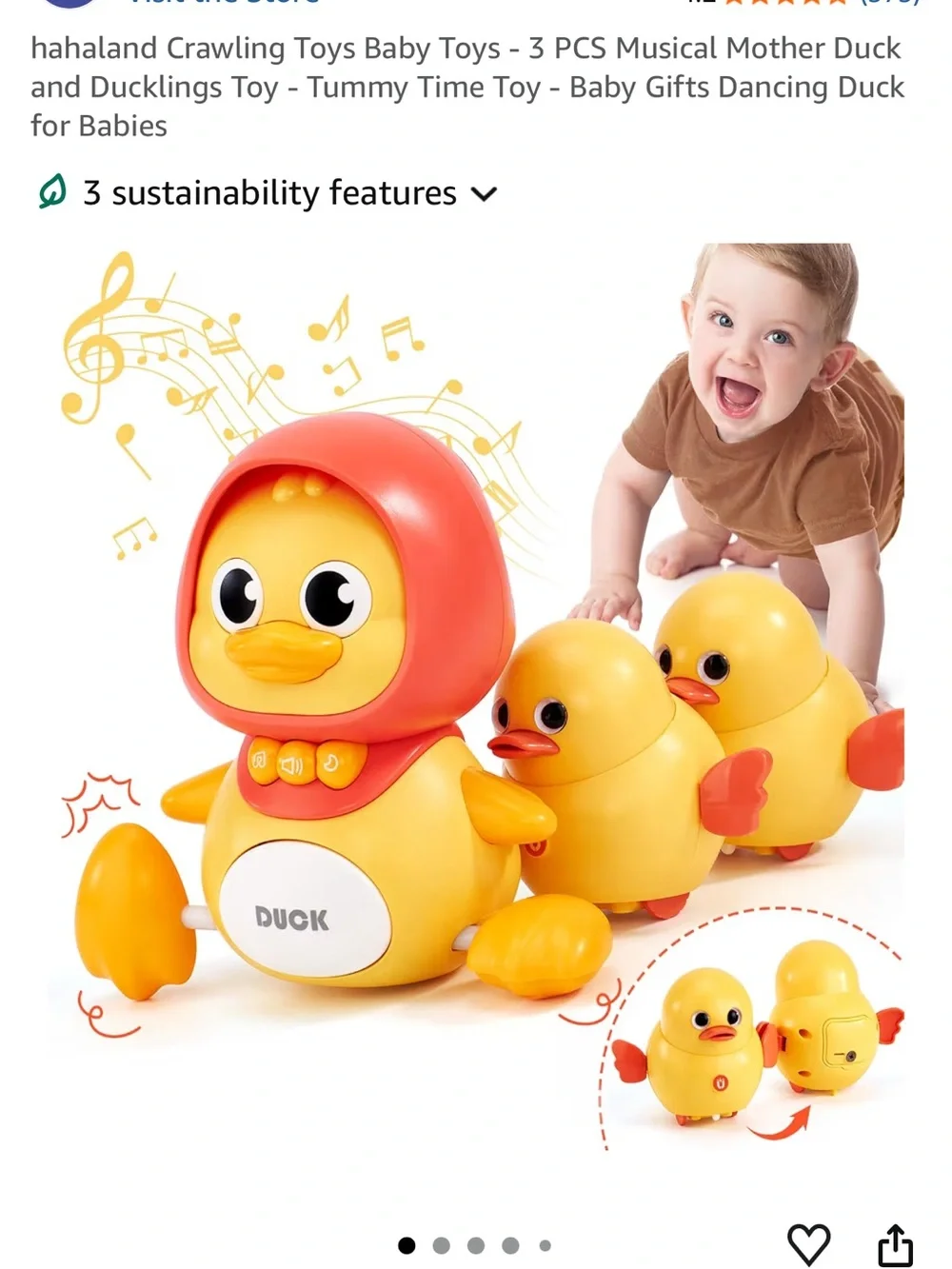 waddling magnetic ducks tummy time baby toy